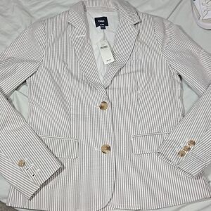 Gap Striped 2 Button Blazer NWT Sz 1